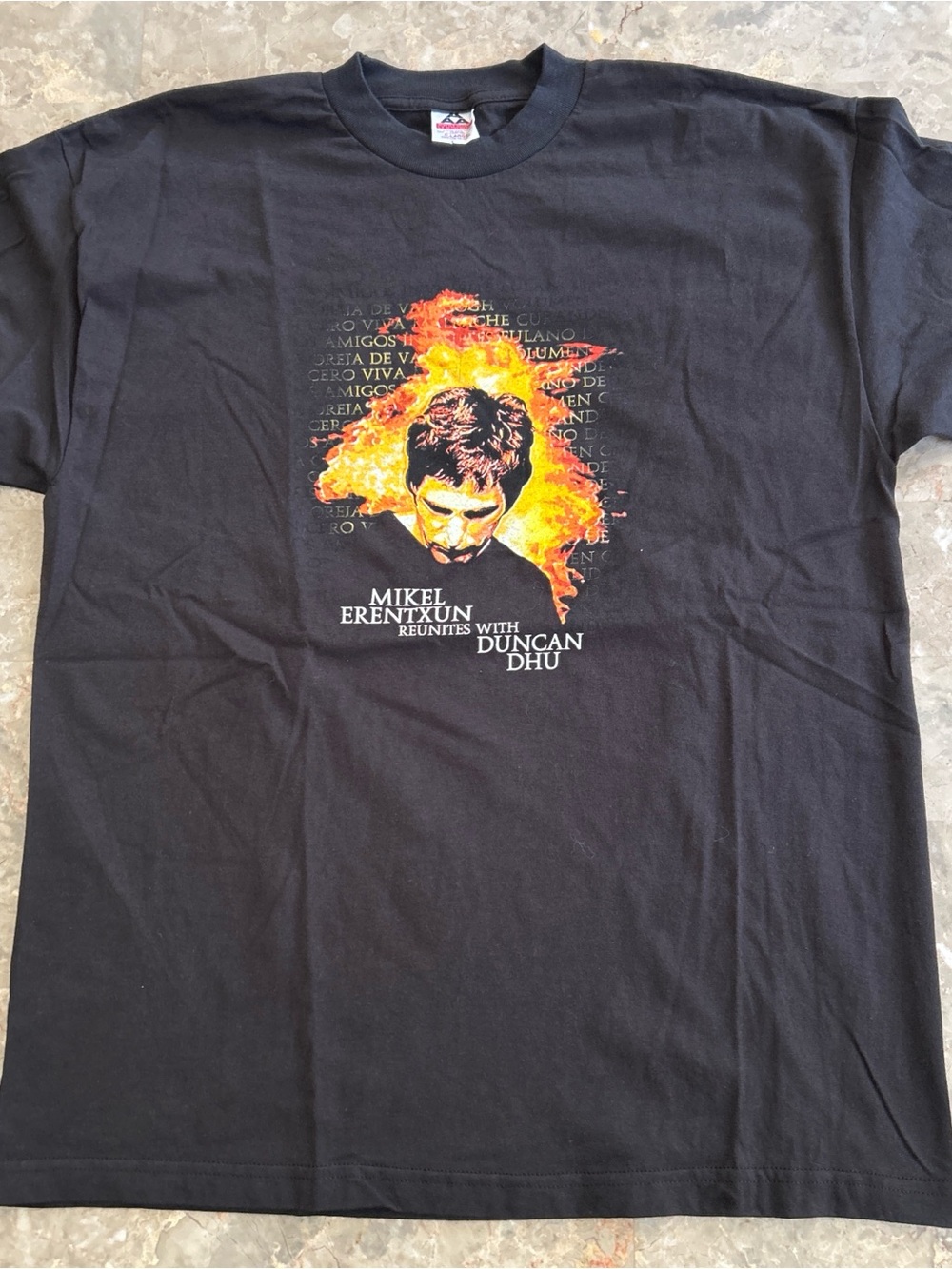 Vintage 1999 SoccerRocks Festival Mikel Erentxun Duncan Dhu Band T Shirt XL